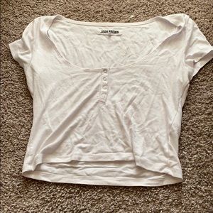 White joah brown crop top